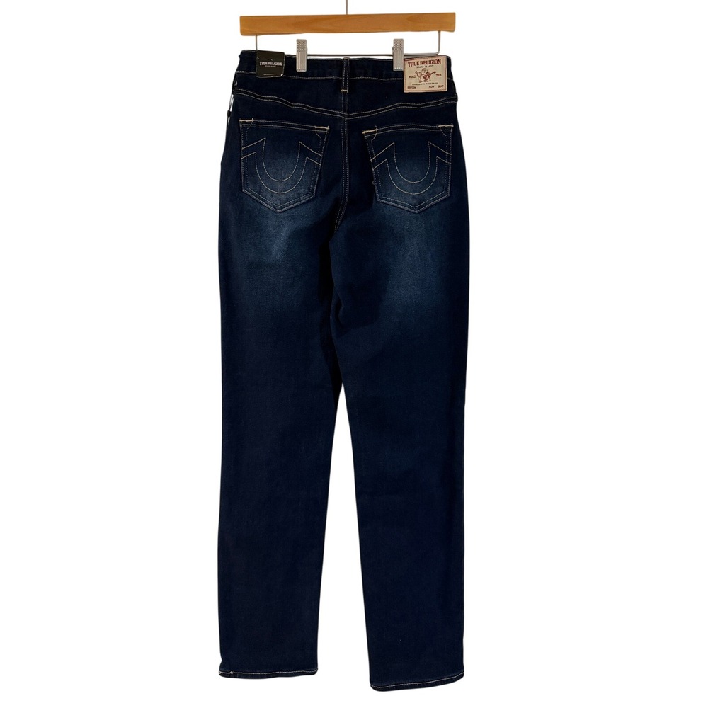True Religion Sarah High Rise Straight Dark Wash Denim Jeans Women's Size 27